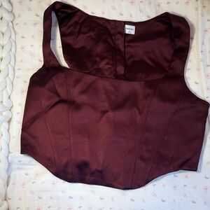 Aritzia Rich Burgundy Tank Top